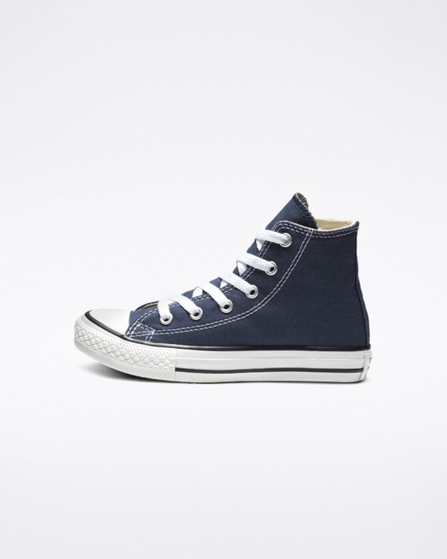 Tenis Converse Chuck Taylor All Star Classicos Cano Alto Menino Azul Marinho | PT S00748T